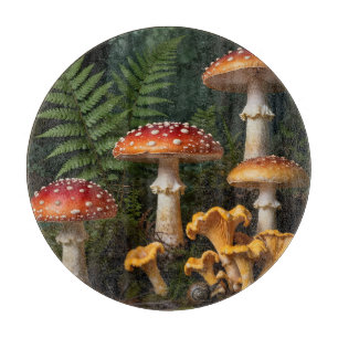 Planche À Découper Champignons Amanite Tue-Mouches Forêt Botanique