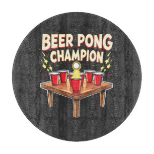 Planche À Découper Champion de la bière Pong Ping Pong Boire