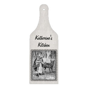 Planche À Découper Chapeau rouge Wolf Blanc noir dans le cadre