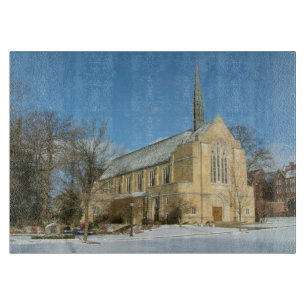 Planche À Découper Chapelle Harbison en hiver au Grove City College