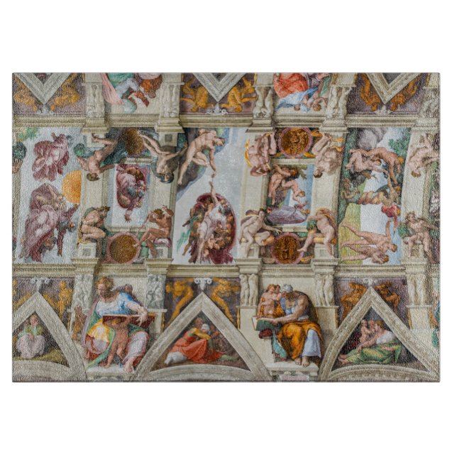 Planche À Découper Chapelle Sixtine Michelangelo - Vatican, Rome, Ita (Devant)