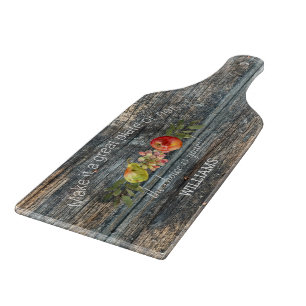 Planche À Découper Charcuterie sur mesure Typographie du bois Nom de 