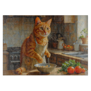 Planche À Découper Chat abyssin cuisine dans la cuisine