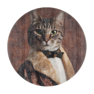 Planche À Découper Chat dans la veste à fumer