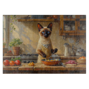 Planche À Découper Chat siamois cuisine dans la cuisine