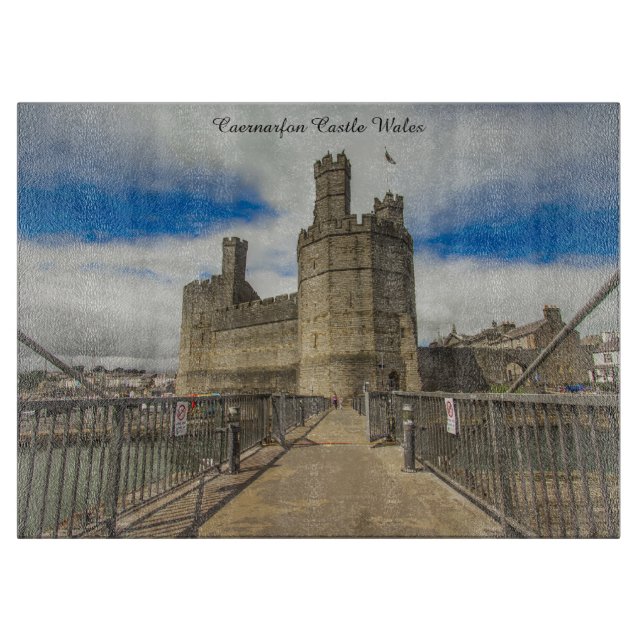 Planche À Découper Château de Caernarfon Wales. (Devant)