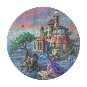 Planche À Découper Château de Mermaid