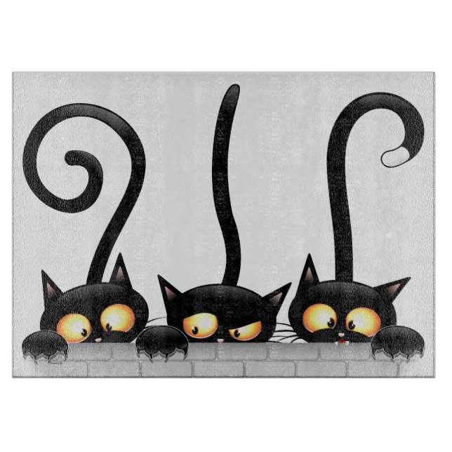 Planche À Découper Chats Naughty, Playful et drôle de personnages (Devant)