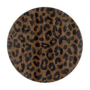 Planche À Découper Cheetah Motif imprimé noir Brown