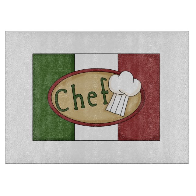 Planche À Découper Chef Casquette italien Commission de coupe (Devant)