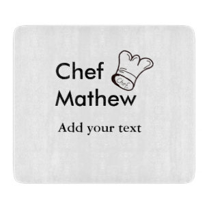Planche À Découper Chef cuisinier ajouter nom texte hommes cuisine bo