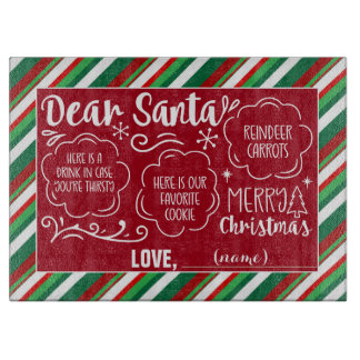 Planche À Découper Cher Père Noël Cookie & Milk plateau arrière - pla