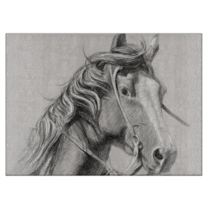 Planche À Découper Cheval blanc