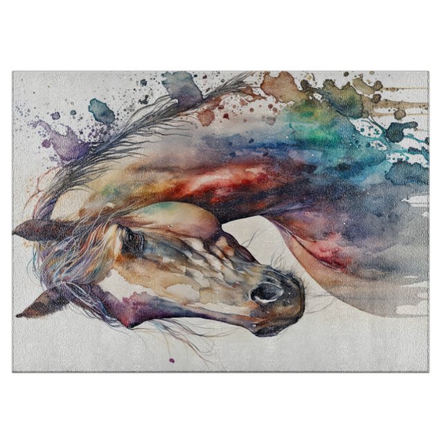 Planche À Découper Cheval de Pékin blanc (Devant)