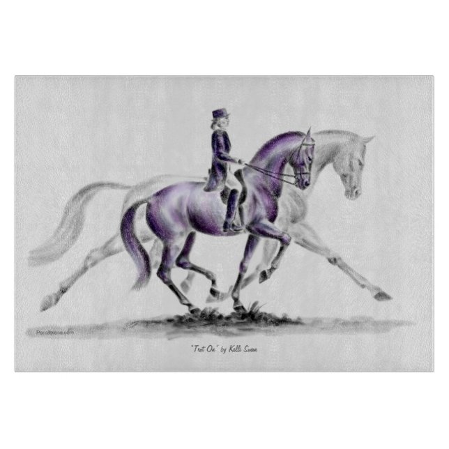 Planche À Découper Cheval Dressage en Trot Piaffe (Devant)
