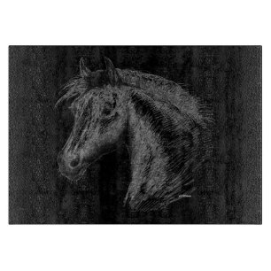 Planche À Découper Cheval : Noir