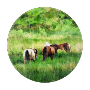 PLANCHE À DÉCOUPER CHEVAUX