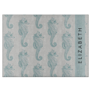 Planche À Découper Chevaux de mer tropicaux, Motif hippocampe, Votre
