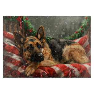 Planche À Découper Chien berger allemand Noël Fête
