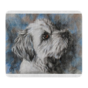 Planche À Découper Chien blanc maltais/chih tzu moelleux