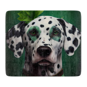 Planche À Découper Chien dalmatien en tenue de la Saint-Patrick