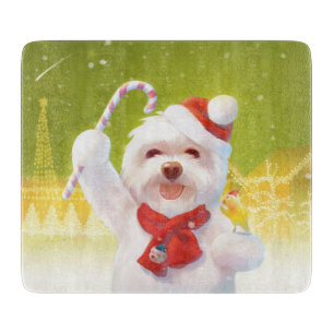 Planche À Découper Chien de Noël avec Sucre de canne
