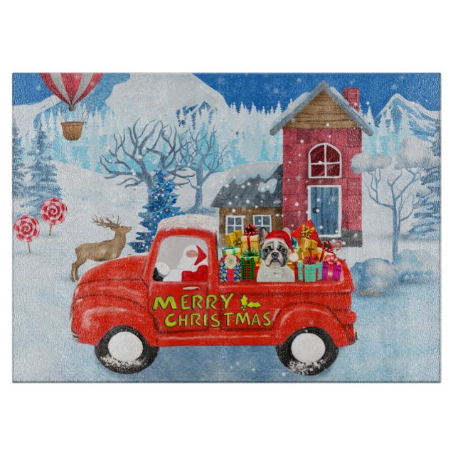 Planche À Découper Chien de taule français en livraison de Noël Camio (Devant)