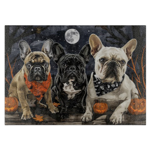 Planche À Découper Chien de taureau français Halloween Éffrayant