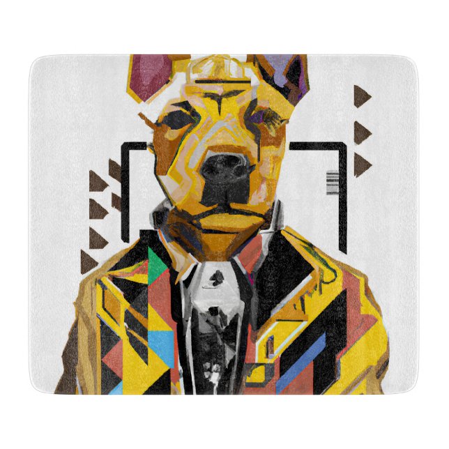 Planche À Découper Chien portant un costume : Art numérique (Devant)