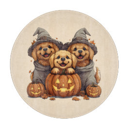 Planche À Découper Chiens de l'Halloween Golden Retriever Jack-o'-lan