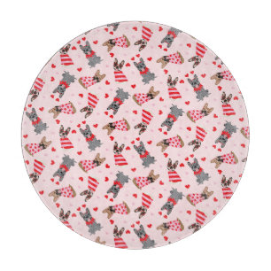 Planche À Découper Chiens de Saint-Valentin