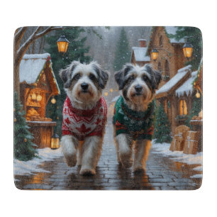 Planche À Découper Chiens Havanais Noël Neige Vacances 