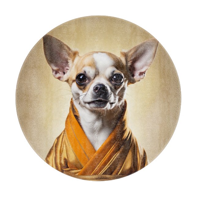 Planche À Découper Chihuahua bouddhiste (Devant)