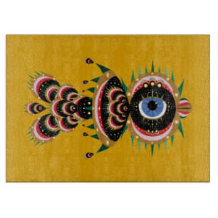 Planche À Découper Chimera - Poisson Oiseau Panneau de découpe en ver