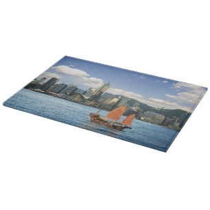 Planche À Découper Chine; Hong Kong; le port de Victoria; port;A