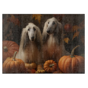 Planche À Découper chiot Afghan Hound Délice d'Automne Citrouille