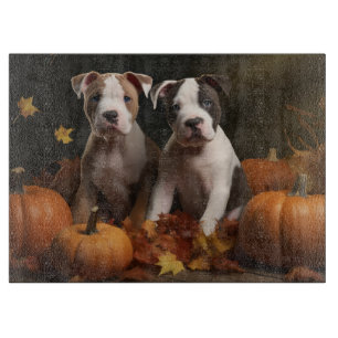 Planche À Découper Chiots American Staffordshire Autumn Delight