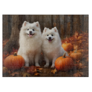 Planche À Découper Chiots Esquimau Américain Automne Délice Citrouill