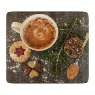 Planche À Découper Chocolat chaud de Noël