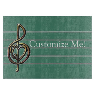 Planche À Découper Choisir une couleur Embossée Look Treble Clef et H