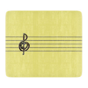 Planche À Découper Choisir une couleur Embossée Look Treble Clef et H