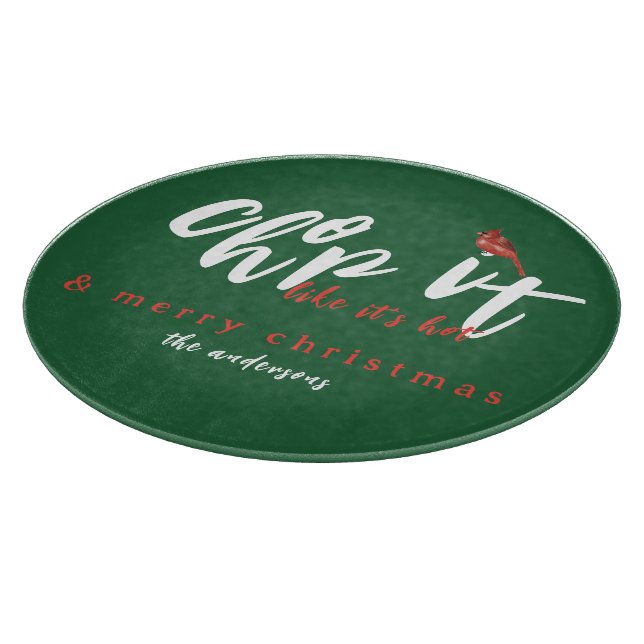 Planche À Découper Chop it Like it's Hot Merry Christmas Green (Coin)