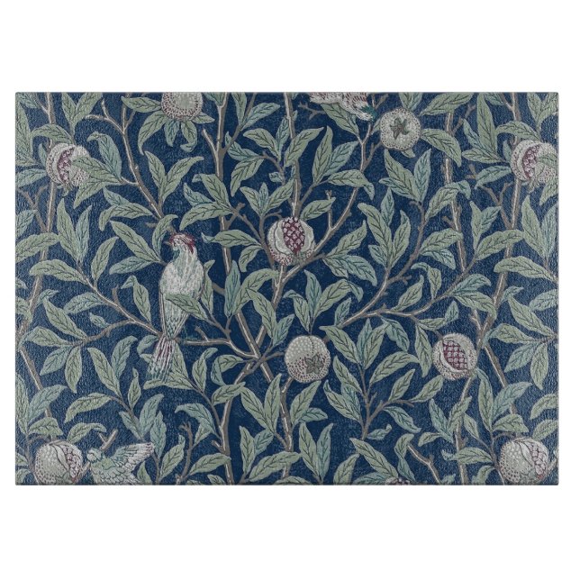 PLANCHE À DÉCOUPER CHOPPING BOARD VERRE : MORRIS : POMEGRANATES (Devant)