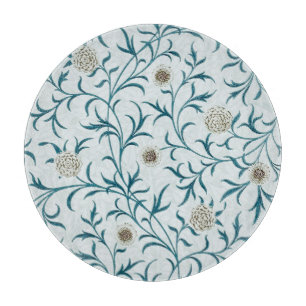 PLANCHE À DÉCOUPER CHOPPING EN VERRE : WILLIAM MORRIS : FLORAL
