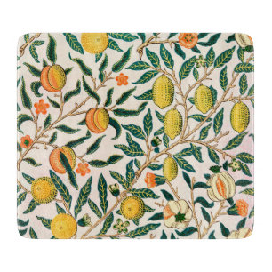 PLANCHE À DÉCOUPER CHOPPING EN VERRE : WILLIAM MORRIS : POMEGRANATE