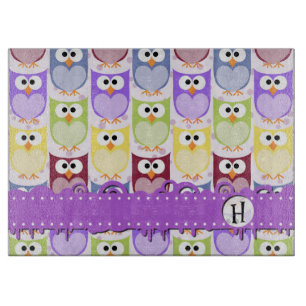 Planche À Découper Chouettes mignonnes, Chouette Motif, Chouettes col