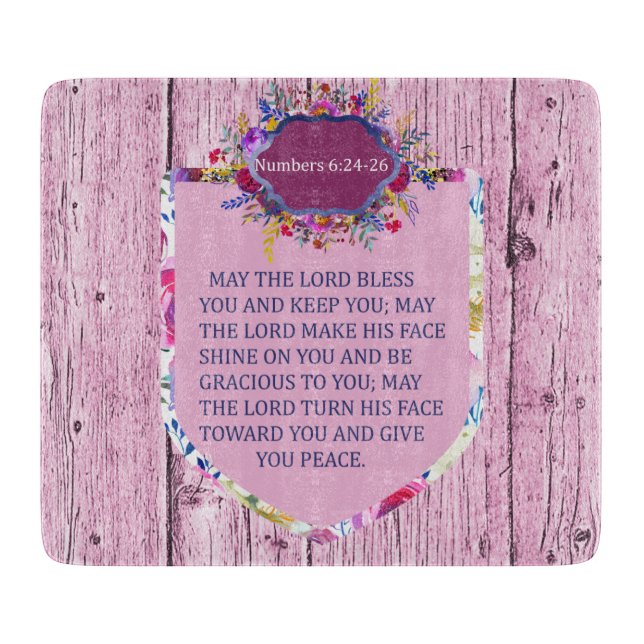 Planche À Découper Christian La Bible Florale Rose Verse (Devant)