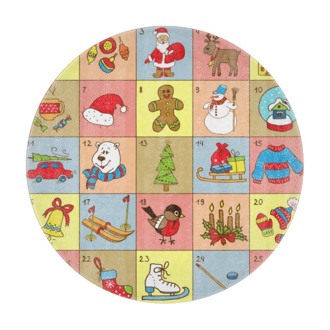 Planche À Découper Christmas Advent : Collection d'éléments Doodle (Devant)
