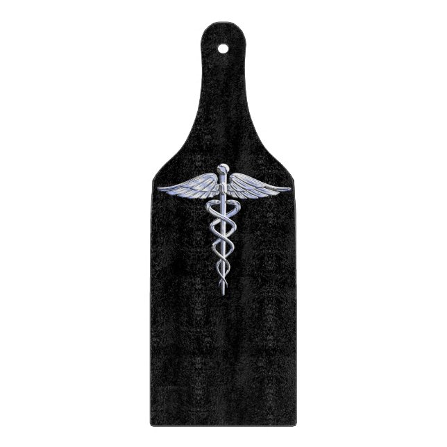 Planche À Découper Chrome Comme Caduceus Symbole Médicale (Devant)
