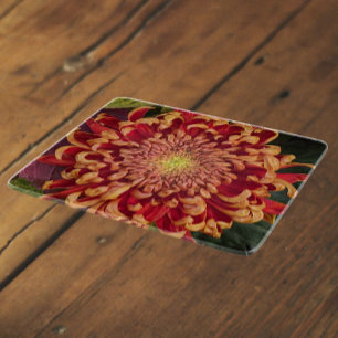 Planche À Découper Chrysanthème rouge et jaune Floral